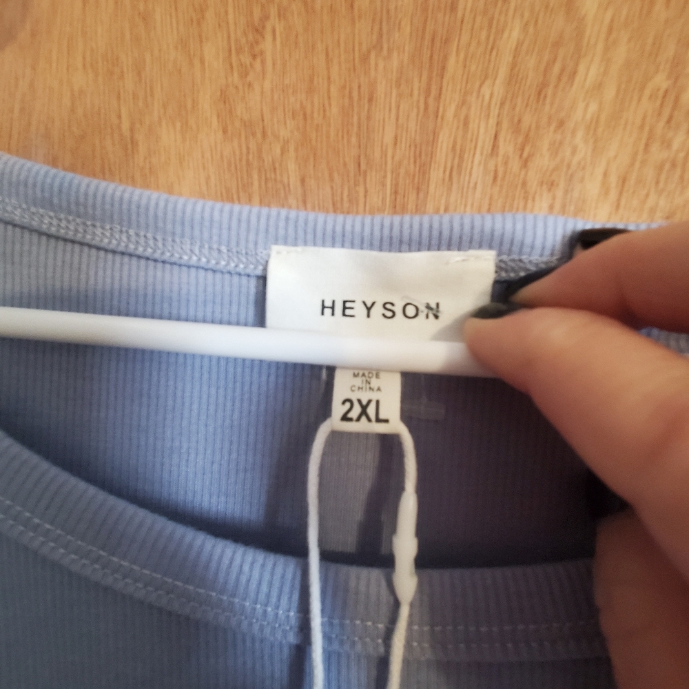 NWT Blue Ruffle Sleeve Bodysuit - Picture 4 of 6